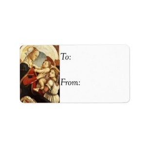 Mary and Jesus With Angel Vintage Gift Tag