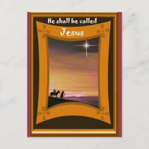 Mary and Joseph on the road Postcard