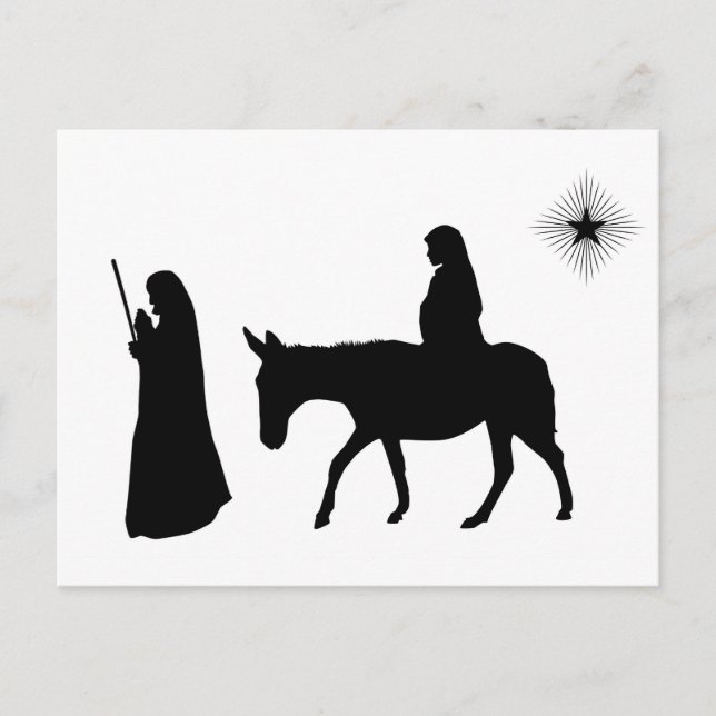 Mary And Joseph Silhouette Postcard (Front)