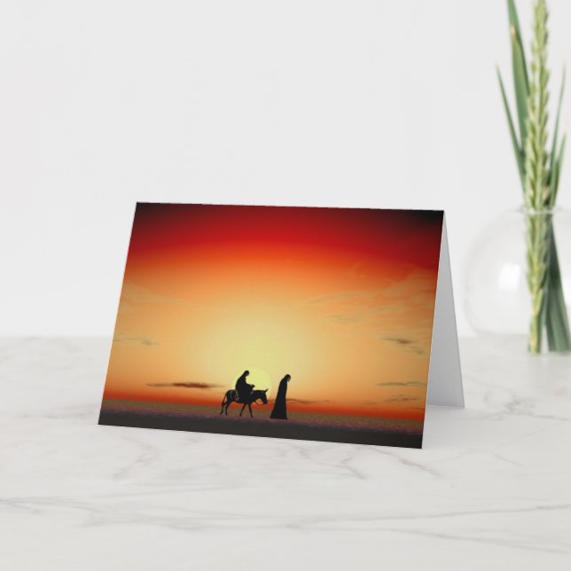 Mary and Joseph Sunset. Holiday Card (Front)