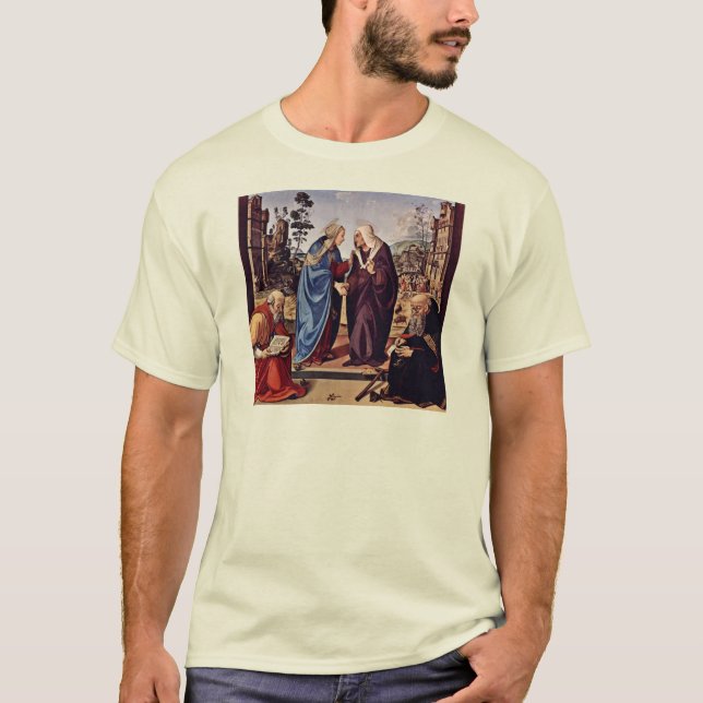 Mary And St. Elizabeth St. Nicholas And St. Anthon T-Shirt (Front)