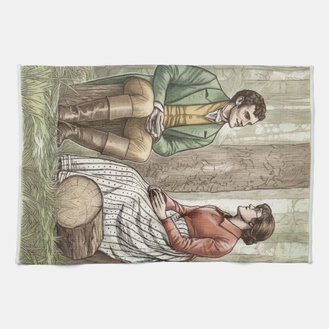 Mary and Tom Tea Towel (Horizontal)