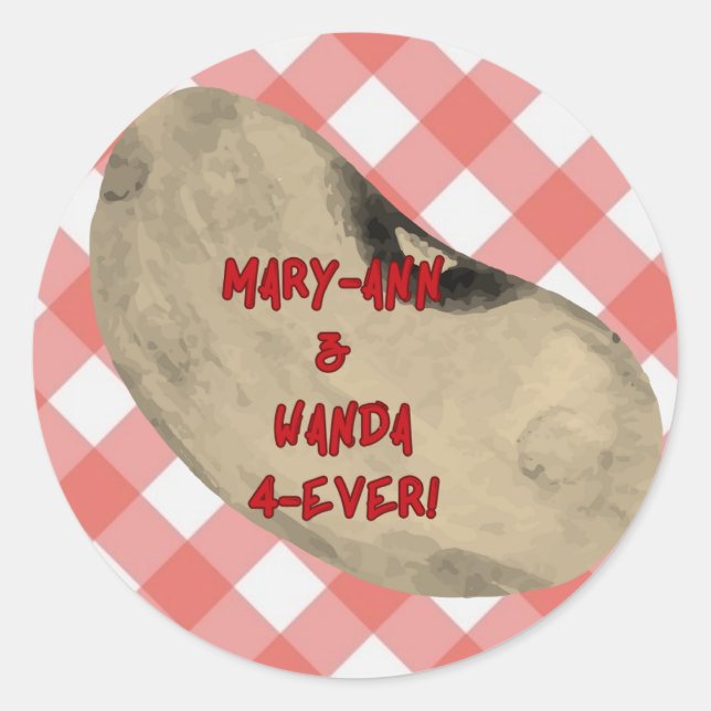 Mary-Ann & Wanda 4-Ever! Sticker - Red (Front)