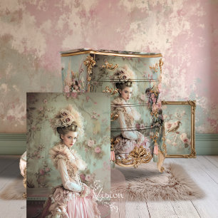 Mary Antoinette Style, Vintage Victorian Woman Tissue Paper