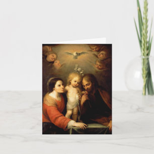 Mary, Baby Jesus, & Joseph - w/message Holiday Card