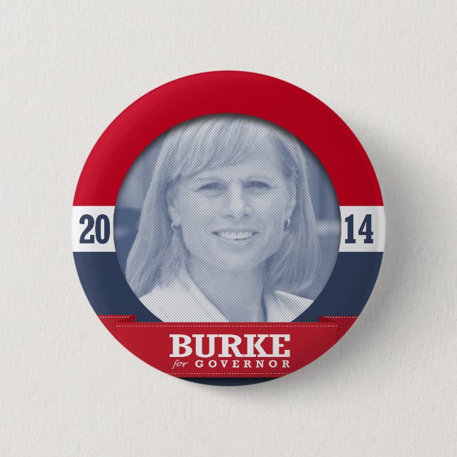 MARY BURKE CAMPAIGN 6 CM ROUND BADGE (Front)