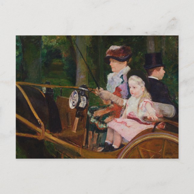Mary Cassatt - A Woman and a Girl Driving Postcard (Front)