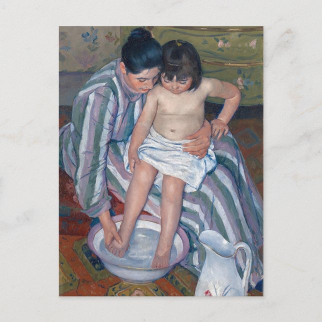 Mary Cassatt American Art The Childs Bath Painting Postcard (Front)