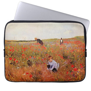 Mary Cassatt artwork, Red Poppies, Laptop Sleeve
