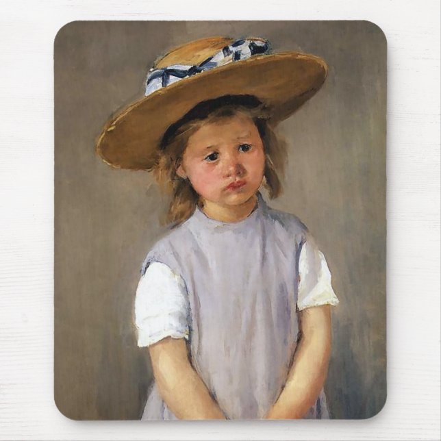 Mary Cassatt "Child in a Straw Hat" Mouse Mat (Front)