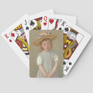 Mary Cassatt - Child in a Straw Hat Playing Cards