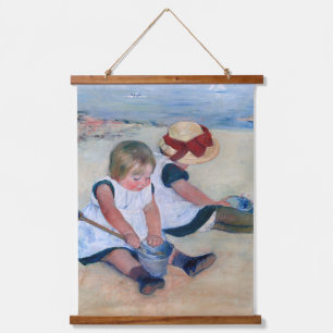 Mary Cassatt Children Playing on the Beach 1884  Hanging Tapestry