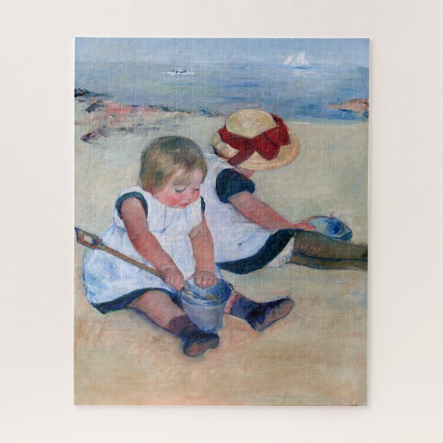 Mary Cassatt Children Playing on the Beach 1884  Jigsaw Puzzle (Vertical)