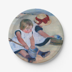 Mary Cassatt Children Playing on the Beach 1884  Paper Plate