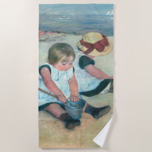 Mary Cassatt - Children Playing on the Beach Beach Towel