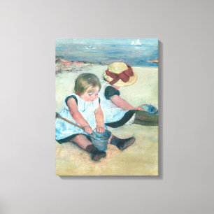 Mary Cassatt - Children Playing on the Beach Canvas Print