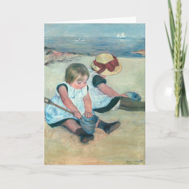 Mary Cassatt - Children Playing on the Beach Card (Front)