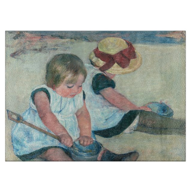 Mary Cassatt - Children Playing on the Beach Cutting Board (Front)