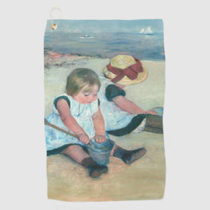 Mary Cassatt - Children Playing on the Beach Golf Towel
