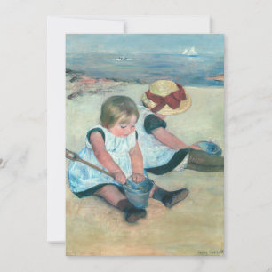 Mary Cassatt - Children Playing on the Beach Invitation