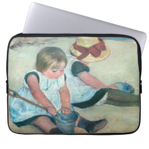 Mary Cassatt - Children Playing on the Beach Laptop Sleeve