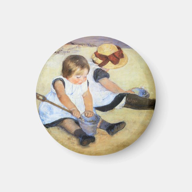 Mary Cassatt Children Playing on the Beach Magnet (Front)