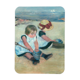 Mary Cassatt - Children Playing on the Beach Magnet