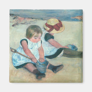 Mary Cassatt - Children Playing on the Beach Magnet