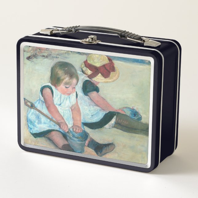 Mary Cassatt - Children Playing on the Beach Metal Lunch Box (Front)