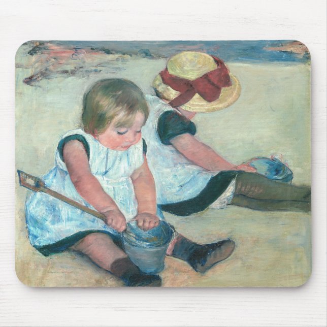 Mary Cassatt - Children Playing on the Beach Mouse Mat (Front)