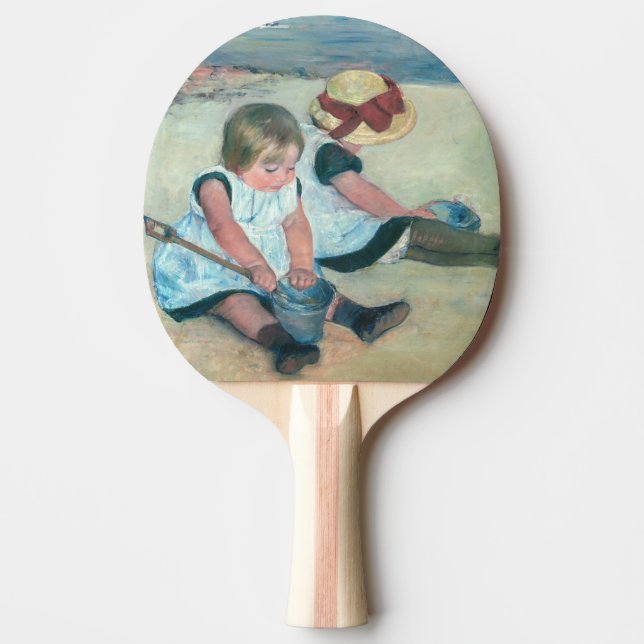 Mary Cassatt - Children Playing on the Beach Ping Pong Paddle (Front)