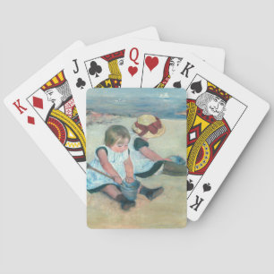 Mary Cassatt - Children Playing on the Beach Playing Cards