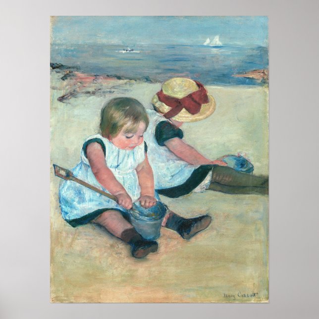 Mary Cassatt - Children Playing on the Beach Poster (Front)