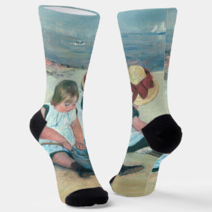Mary Cassatt - Children Playing on the Beach Socks