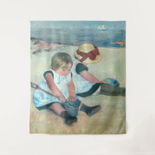 Mary Cassatt - Children Playing on the Beach Tapestry