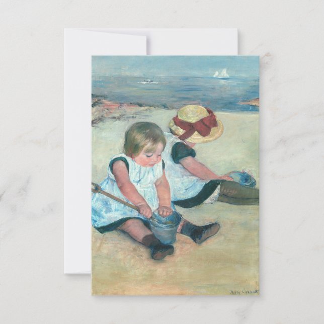 Mary Cassatt - Children Playing on the Beach Thank You Card (Front)