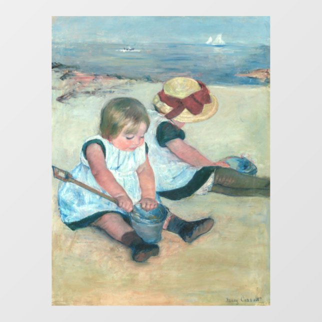 Mary Cassatt - Children Playing on the Beach Window Cling (Sheet)