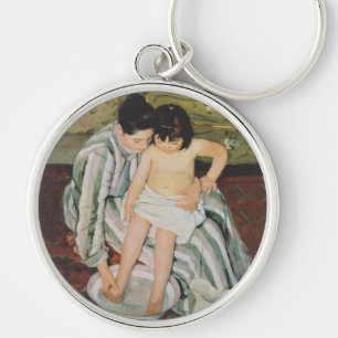 Mary Cassatt Child's Bath Impressionist Key Ring