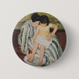 Mary Cassatt Child's Bath Painting 6 Cm Round Badge