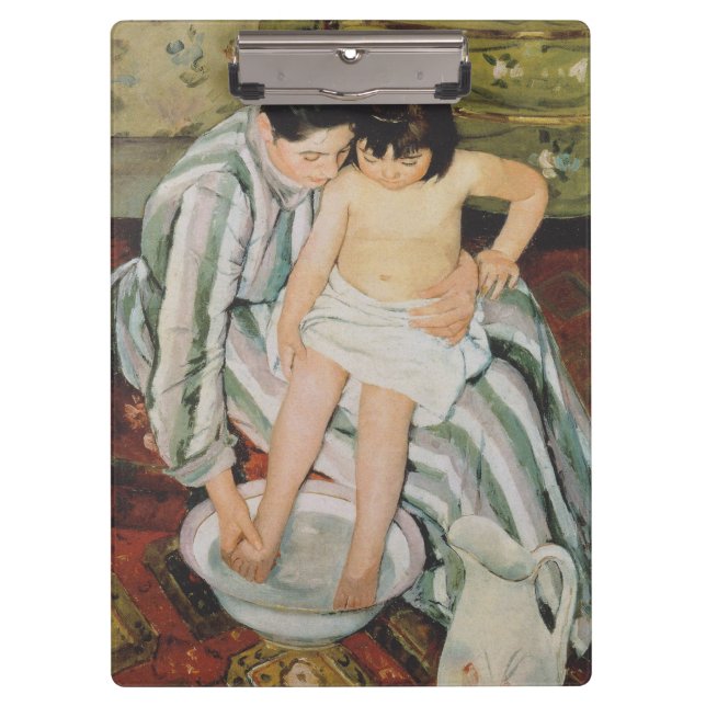 Mary Cassatt Child's Bath Painting Clipboard (Front)