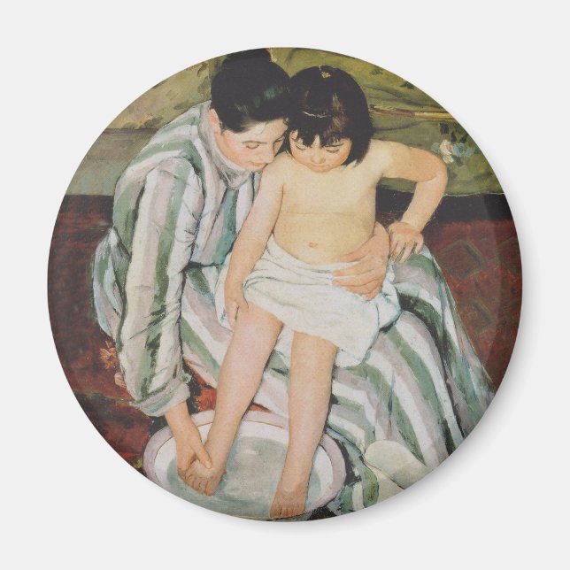 Mary Cassatt Child's Bath Painting Magnet (Front)