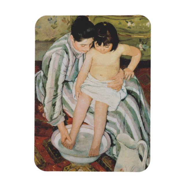Mary Cassatt Child's Bath Painting Magnet (Vertical)
