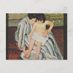 Mary Cassatt Child's Bath Painting Postcard