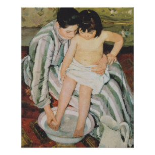 Mary Cassatt Child's Bath Painting Poster