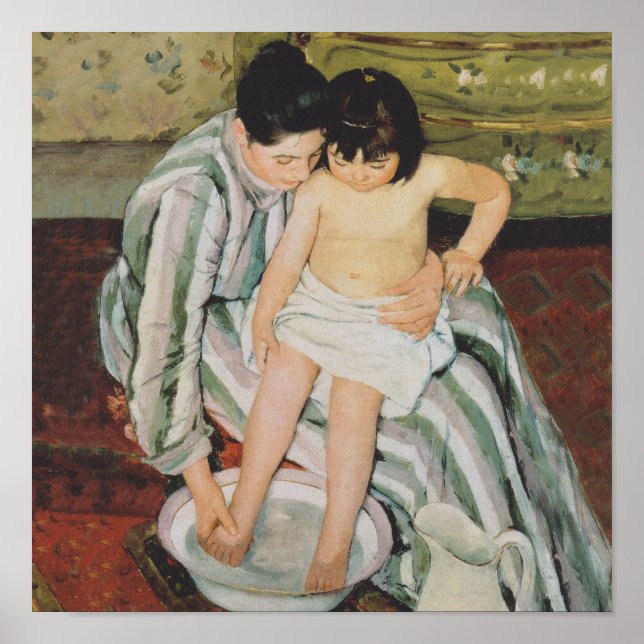 Mary Cassatt Child's Bath Painting Poster (Front)