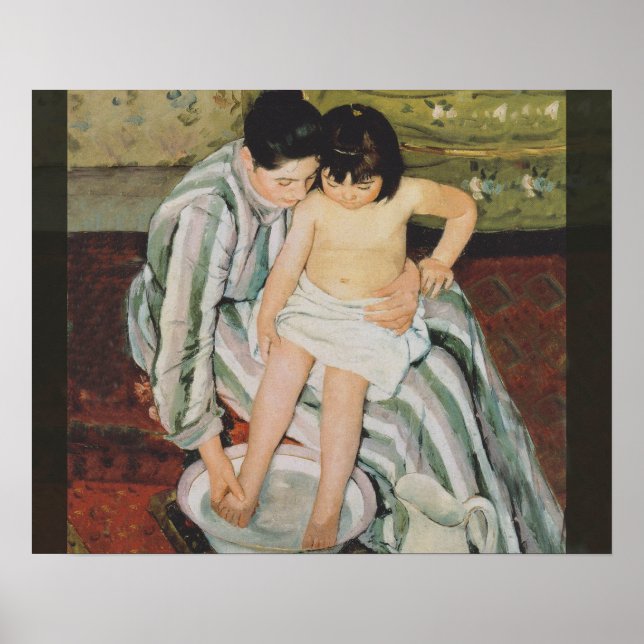 Mary Cassatt Child's Bath Painting Poster (Front)