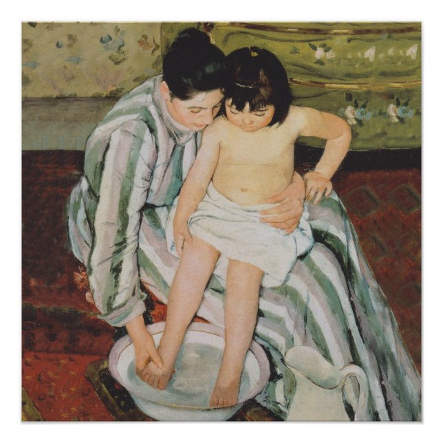 Mary Cassatt Child's Bath Painting Poster (Front)