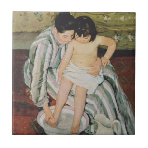 Mary Cassatt Child's Bath Painting Tile