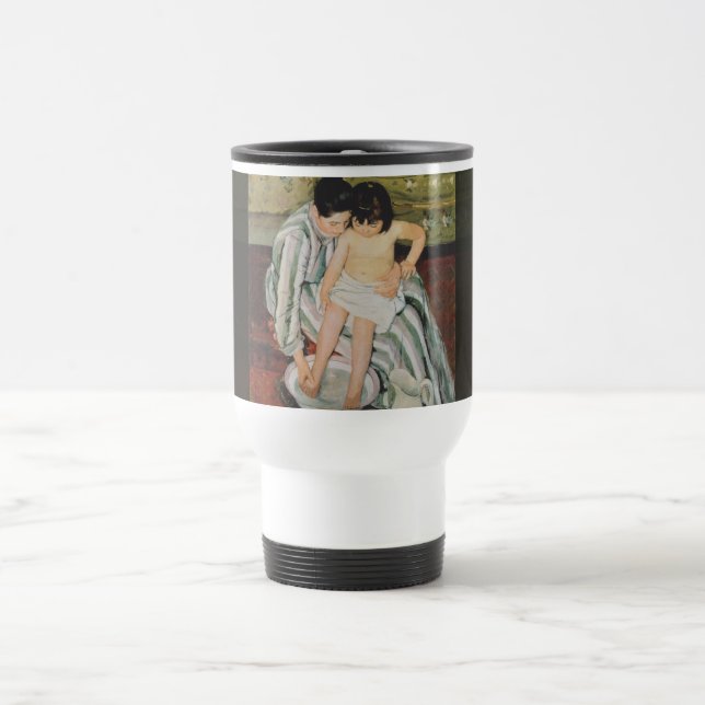 Mary Cassatt Child's Bath Painting Travel Mug (Center)
