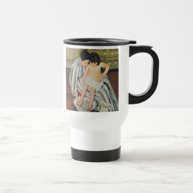 Mary Cassatt Child's Bath Painting Travel Mug (Right)
